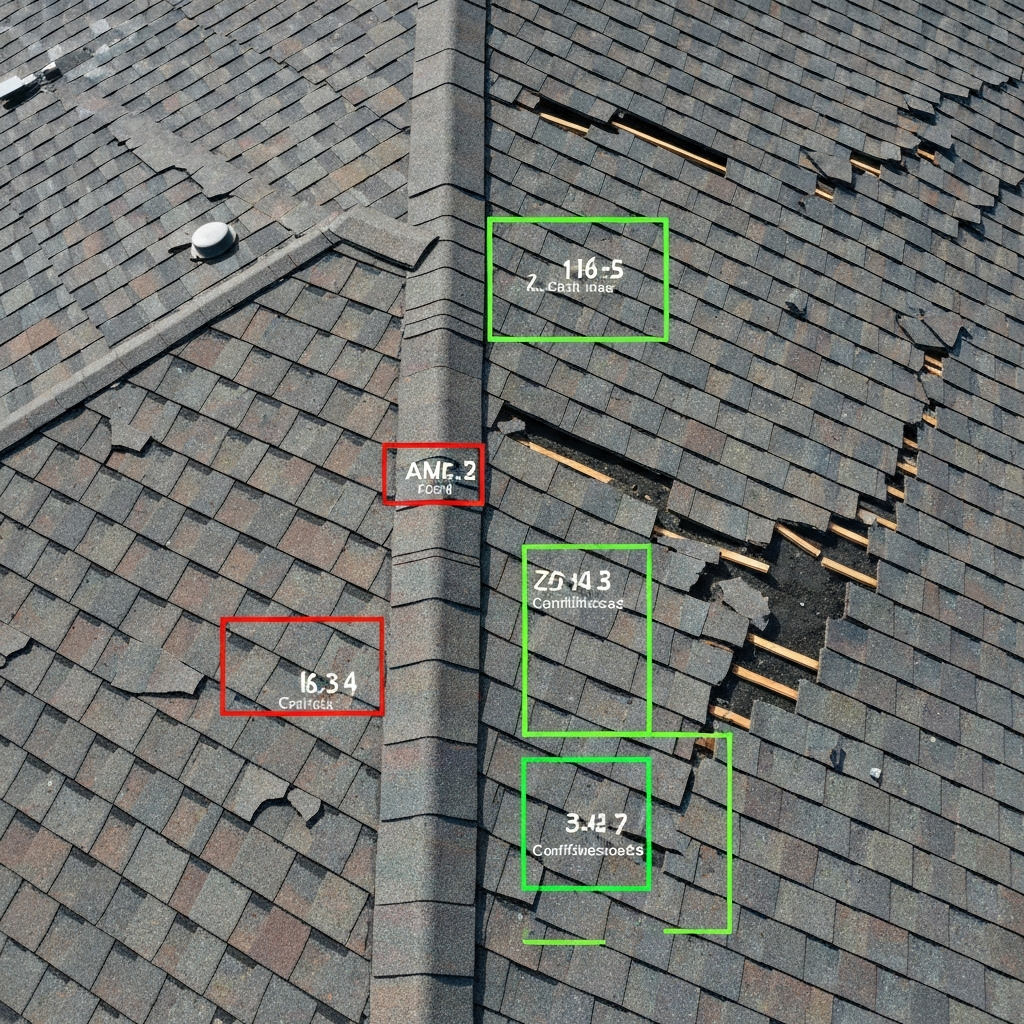 AI robot system analysing building inspection data automatically